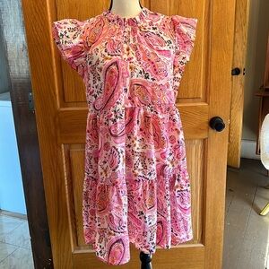 JODIFL What A Vision Paisley Babydoll Dress Size M NWOT